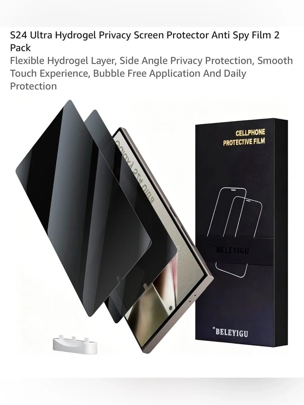 6.8inch Samsung Galaxy S24 ultra clear 2 pack screen protector -